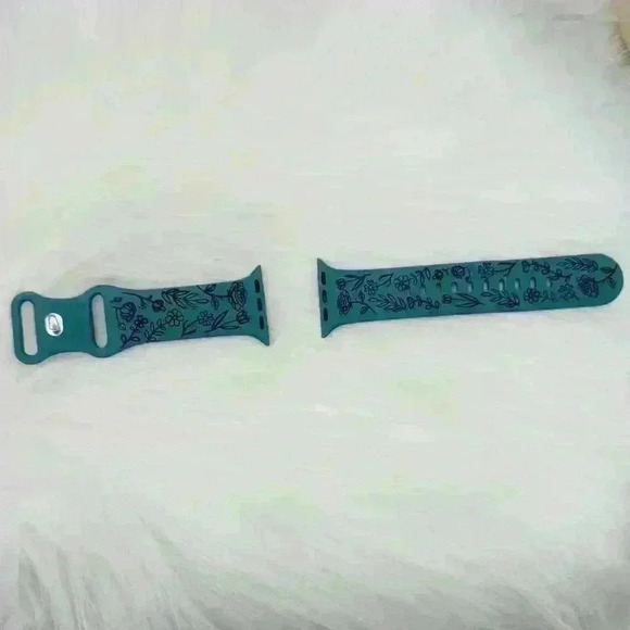 New Floral Design Apple Watch Bands 38mm 40mm 41mm in willow green - Picture 4 of 4